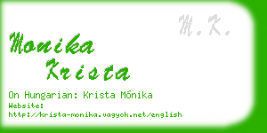 monika krista business card
